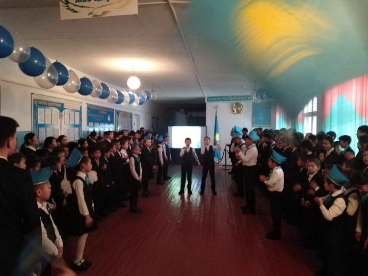 16 желтоқсан Тәуелсіздік күніне арналған «Жас Ұлан» балалар мен жасөспірімдер ұйымына  оқушыларды қабылдау салтанатты жиыны